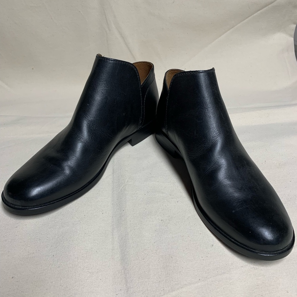 Frye Black Leather Ankle Booties
